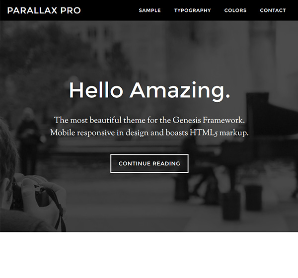 Parallax Pro theme - StudioPress